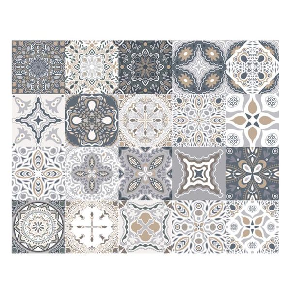 

20pcs thick self adhesive diagonal tile floor stickers wall decal waterproof contact paper art diy house decor mural film