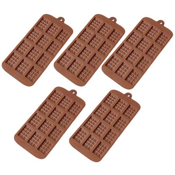 

5pc/set 12 cavity silicone waffle mold maker cake cookie chocolate pan baking mould nonstick bakeware tool h051 moulds