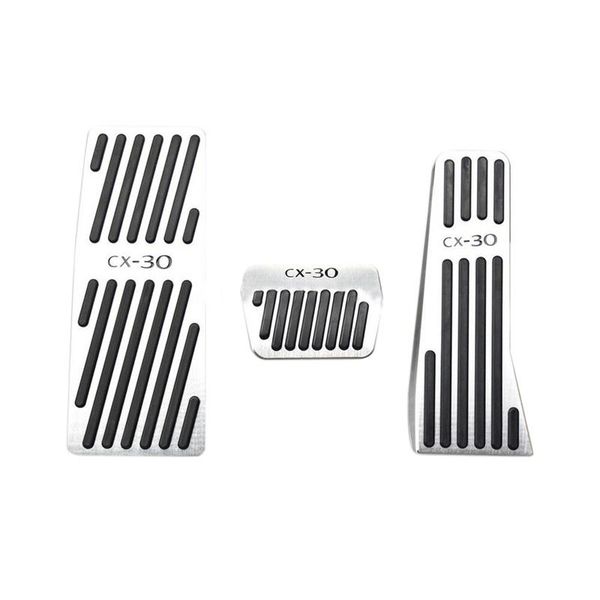 

pedals 3pcs aluminum pads brake gas pedal foot rest pad cover for 3 cx-30 cx30 2021