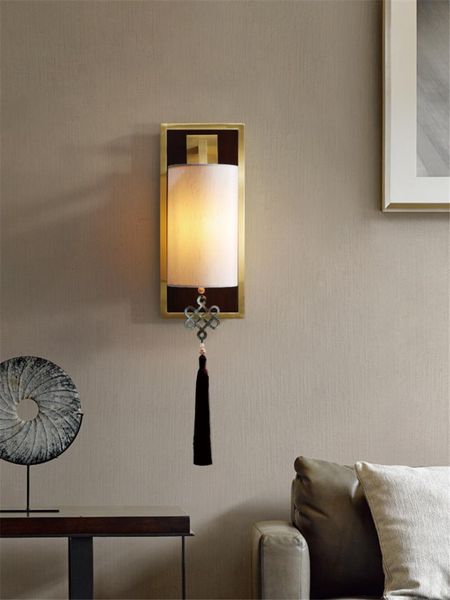 

wall lamps chinese style copper modern bedside lighting bedroom corridor aisle living room tv background art decor lights