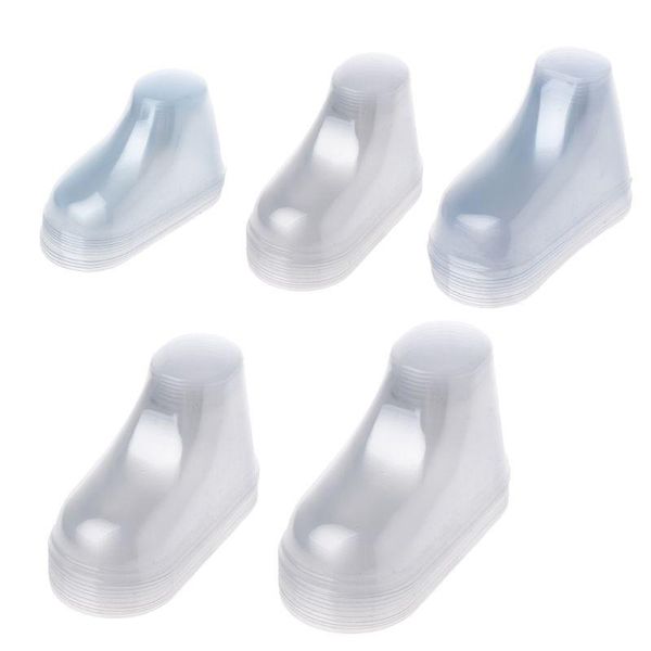 

jewelry pouches, bags 10pcs clear plastic baby feet display booties shoes socks showcase half boots transparent pvc, Pink;blue