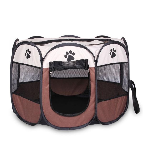 

selling pet tent octagon foldable pen oxford cloth waterproof cage dog cat nest collapsible carriers,crates & houses
