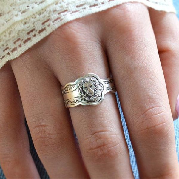 

s2114 bohemian fashion jewelry leo ring for women lion rings, Silver