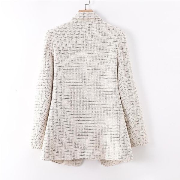 

suit suit female fashion single girl breasted blazer 2021 ladies spring casual autumn black apricot plaid, White;black