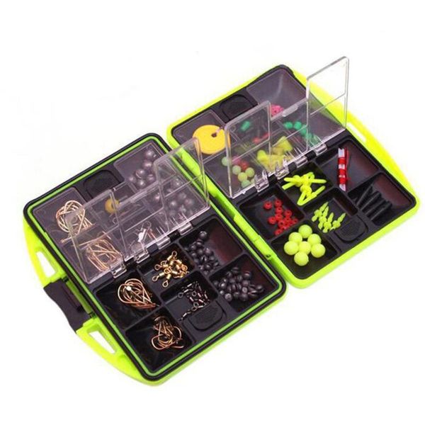 

fishing accessories 184pcs tackles box set beads lure bait jig hook swivels tackle with 24 compartments outdoor