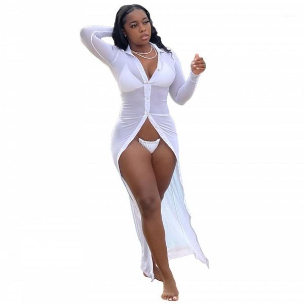 

women's swimwear bikini cover-ups long white tunic casual summer beach dress elegant women plus size wear swim suit cover up, White;black