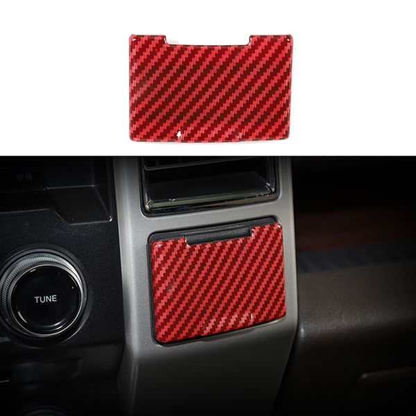 

central control power socket trim for ford f150 15+ red carbon fiber 1pcs