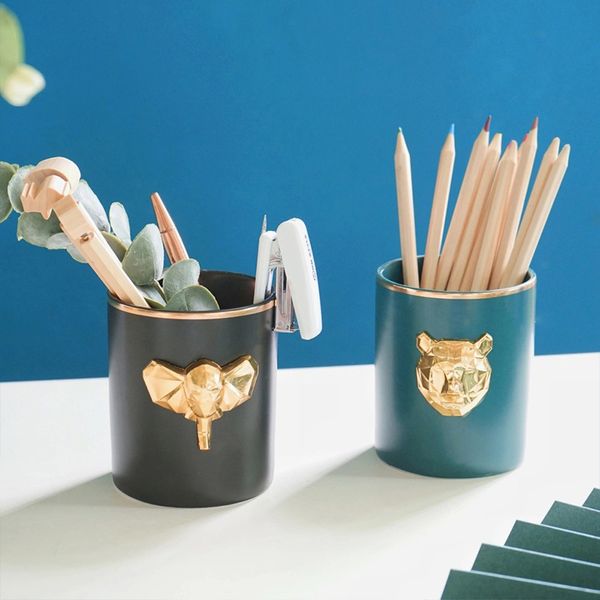 

storage jars creative fashion lovely furnishings office girl heart students desknordic personality simple makeup storages pen holder