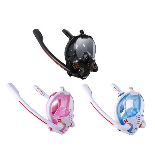 

scuba diving mask full faces cover double tube swimming face protector underwater spearfishing glasses equipment masks