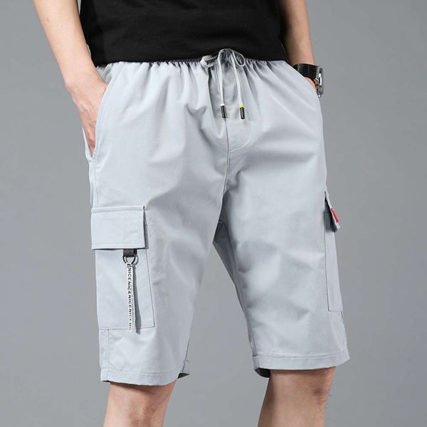 

2020 summer men's shorts fashion brand 7-point loose thin 5-point pants casual overalls, White;black