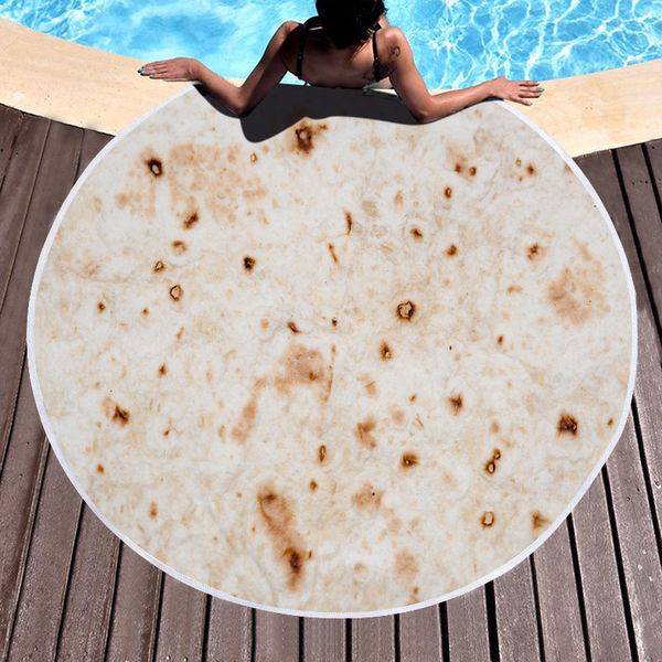 

tortilla blanket absorbent microfiber beach towel round pancake mat mexican roll towel corn cake blanket for kids or adults