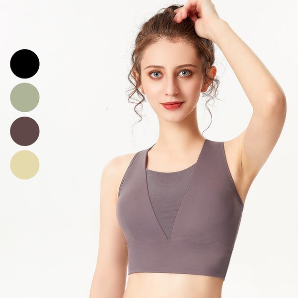 

high-intensity sports underwear shockproof running bra yoga back tank women, Black;white