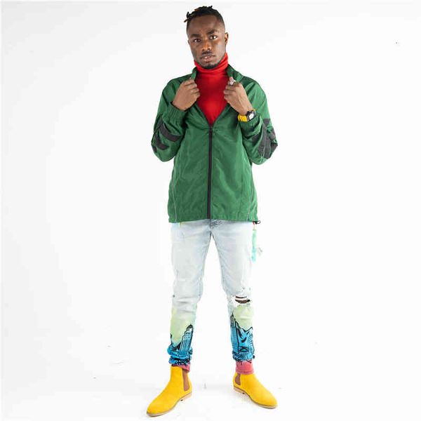 

men's jeans mens tie-dye graffiti hand-painted blue wash water self-cultivation casual denim ripped pants male high street style b1lx