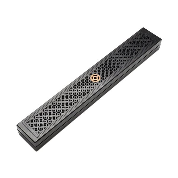 

1pcs black wooden incense holder coffin burner wood box censer for home office fragrance lamps