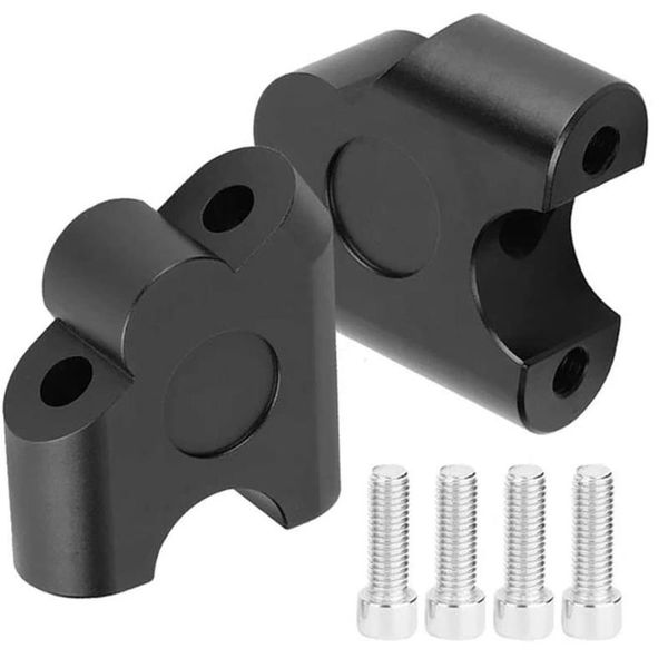 

motorcycle mirrors 2pcs universal 22mm 7/8" handlebar pivoting riser bar mount scooters motocross handle clamp motorbike accessories