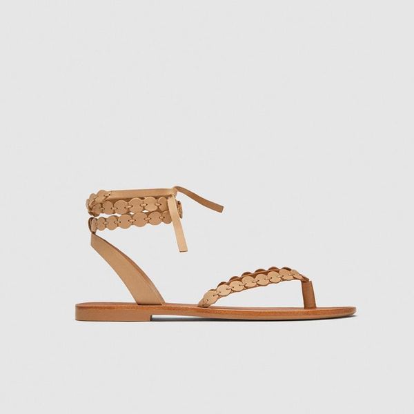 

sandals flats 2021summer bohemian beach shoes woman ankle strap bandage gladiator sandalias clip toe flip flops slippers slides, Black