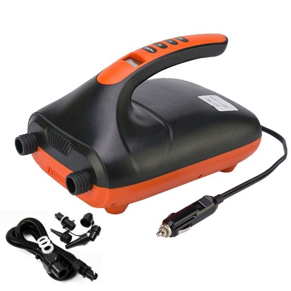 

portable 20psi electric inflatable pump rubber boat high pressure air with intelligent dual stage auto-off function for floats & tubes