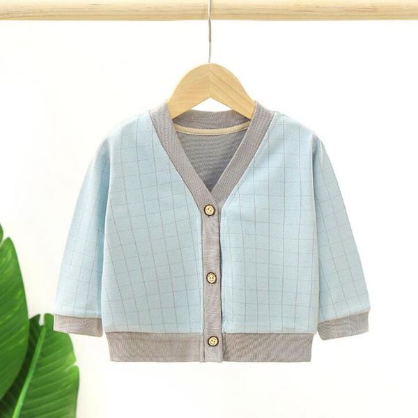 

pullover boutique kids clothing baby boy girl cardigan v-neck spring autumn children long sleeve, Blue