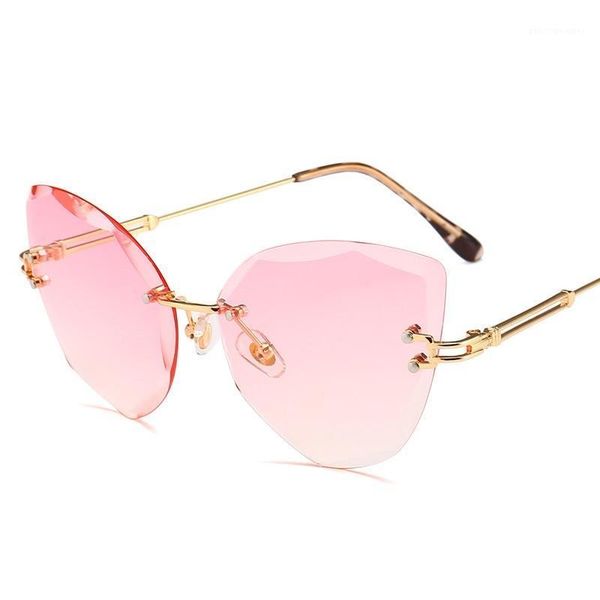 

sunglasses 2021 retro cat eye women yellow red sun glasses female fashion light weight vintage metal frame eyewear, White;black