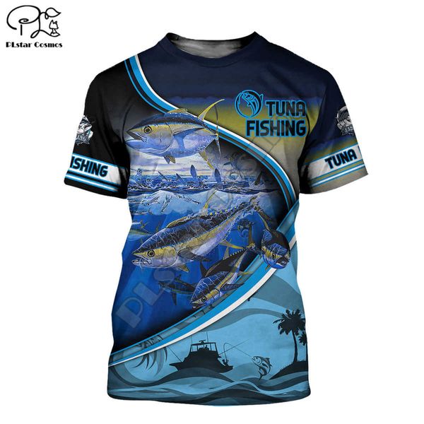 

plstar cosmos tuna fishing fashion men/women t-shirt 3d print designed stylish summer tshirt brand tees style-1 210629, White;black