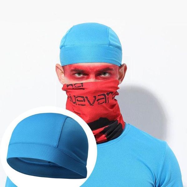 

cycling caps & masks mens womens quick dry sweat wicking beanie cap stretchable skull bandana helmet liner hat for outdoor spo z7w7, Black