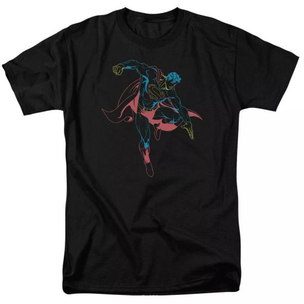 

Superman Neon Superman T-Shirt DC Comics Sizes S-3X NEW, White;black