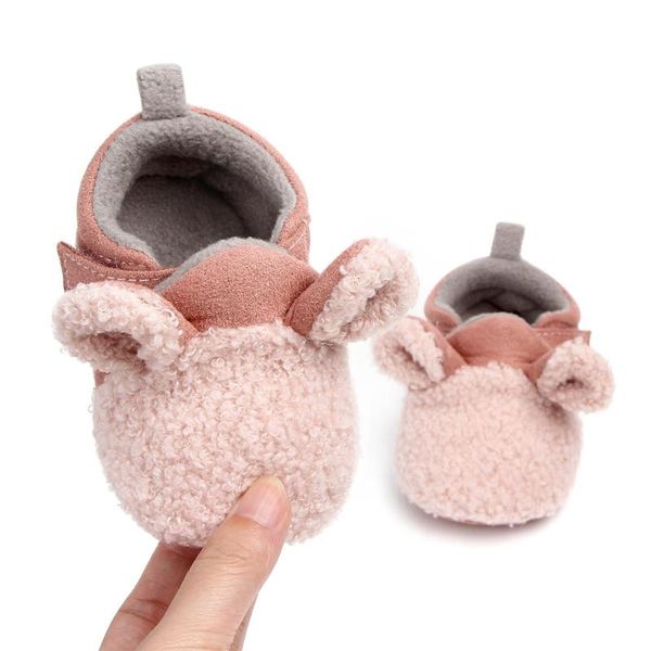 

first walkers autumn born baby girl boy cute cotton-padded shoes winter warm non-slip toddler home