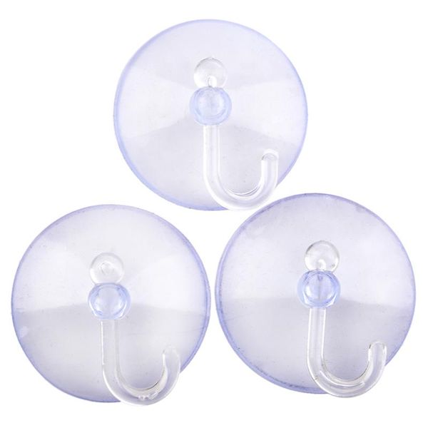 

robe hooks 3 pcs bathroom kitchen clear plastic suction cup wall hangers