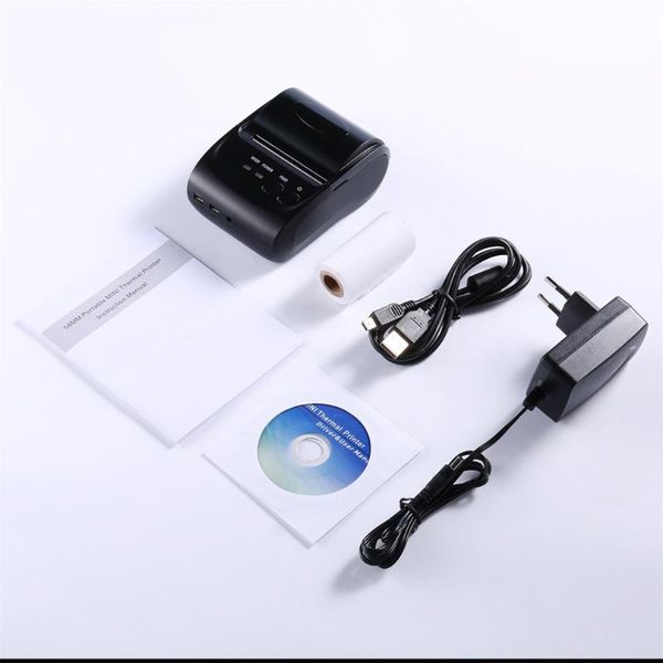 

printers professional 58mm wireless receipt printer for android windows low noise light weight us/uk/eu plug