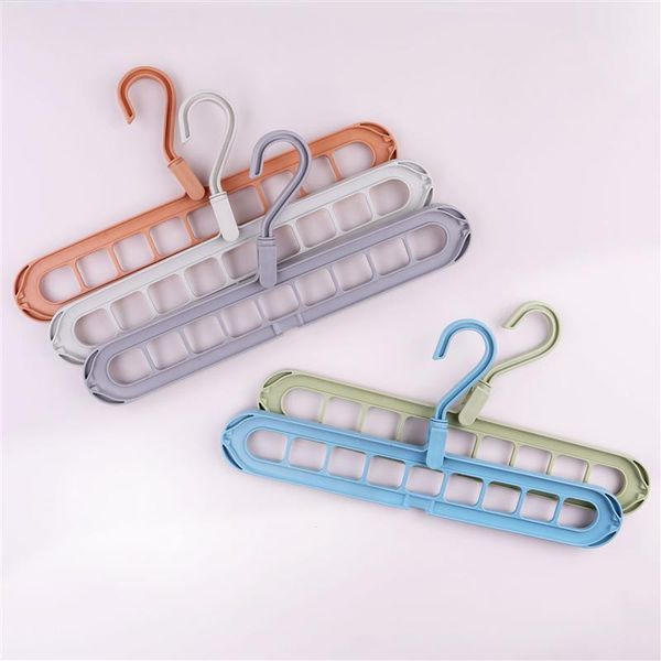

hangers & racks 1pcs magic multi-port support for clothes drying rack multifunction plastic hanger storage