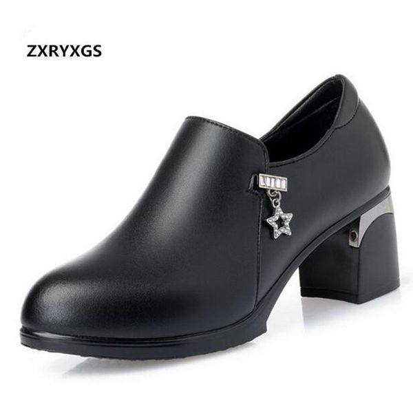 

est spring shoes women elegant comfortable high heels large size ladies wild plus velvet winter pumps dress, Black