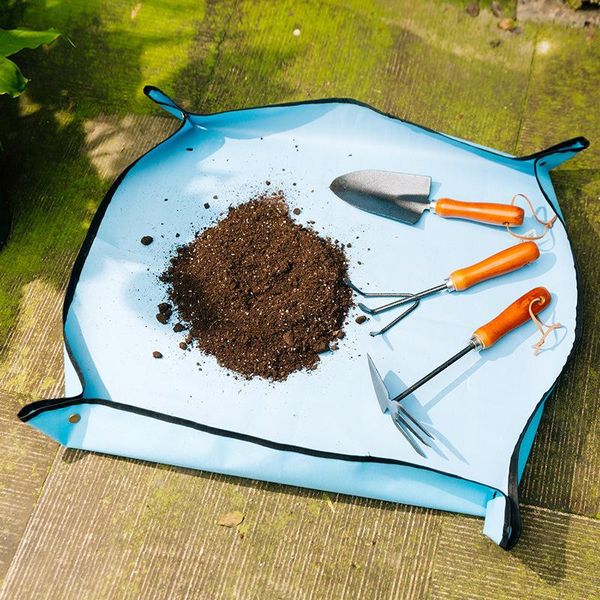

planters & pots planting mat pe gardening potting foldable pad waterproof flower plants transplanting mats