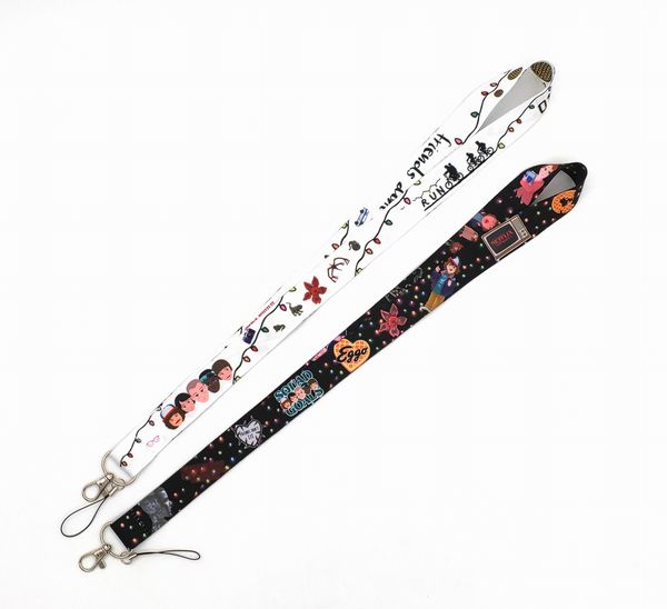 

keychain 10pcs movie stranger things lanyard key chain id neck strap cell phone straps & charms wholesale, Silver