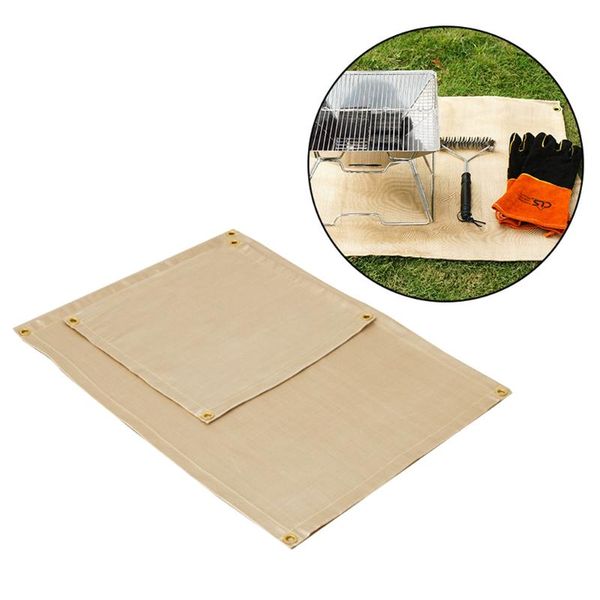 

outdoor pads camping mat fiber fire retardant blanket fireproof thermal resistant cloth picnic barbecue beach equipment