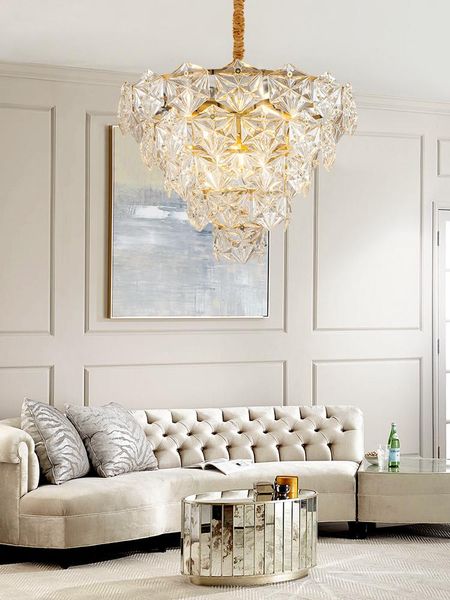 

modern glass star led chandelier lighting gold metal living room pendant lights bedroom hanging lamp fixtures lamps