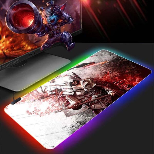 

mouse pads & wrist rests rgb assassins creed large gaming gamer suede desk mat computer mousepad keyboard table cover for dota 2