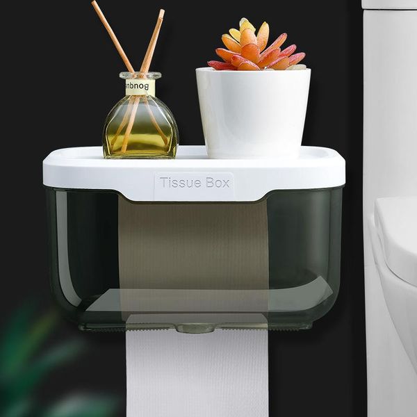 

storage bags wall mounted tissue box transparent waterproof toilet paper holderissue roll holder shelf bathroom accessories