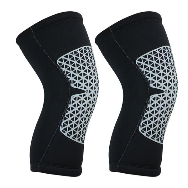 

2pcs outdoor knee protector sports leg guards stretch sleeve support for climbing cycling running (black, size) elbow & pads, Black;gray