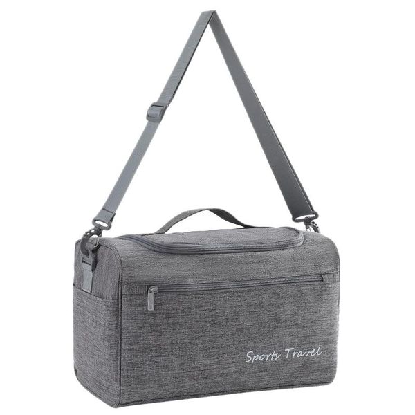 

duffel bags cationic large capacity waterproof short trip travel bag wet and dry separation luggage gray