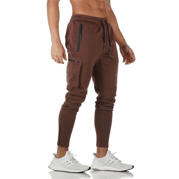 

men cargo pants with pockets jogger pant sweatpants streetwear sportswear trousers, Black