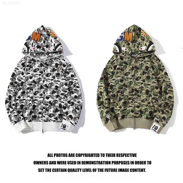 

jerseys hoodies 2021 spring and autumn fashion brand camouflage cardigan zipper hooded sweater jacket, Black
