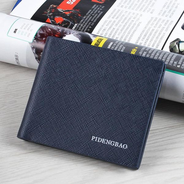 

wallets 2021 wallet wholesale men's short horizontal korean students ultra-thin cross, Red;black