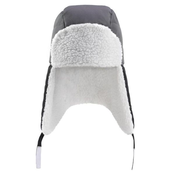 

windproof hat with ear flaps warm lei feng cap for winter riding outdoor hats, Black;white