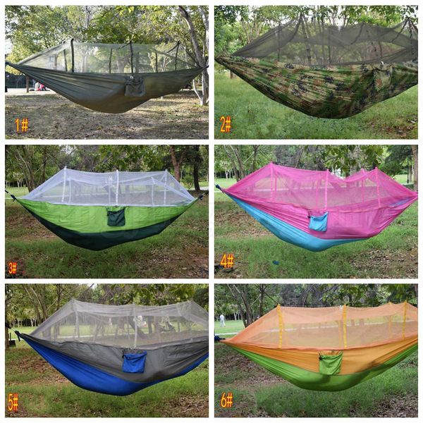 

mosquito net hammock spring autumn 260*140cm outdoor parachute cloth field camping tent garden camping swing hanging bed