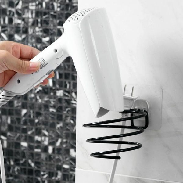 

iron hair dryer rack bathroom storage stand punching frame home wall mounted fan holder yhj112504 shelves