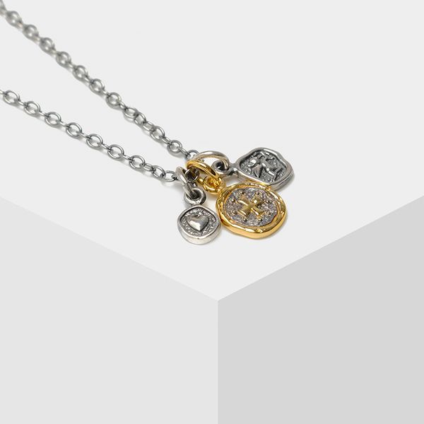 

amorita boutique angel cross pendant design vintage necklaces 210506, Silver