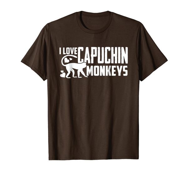 

capuchin monkey shirt - i love capuchin monkeys shirt, White;black