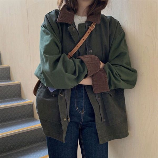 

women's jackets thick autumn coats, jackets and casual-style bf safari baggies with long sleeves vintage lapels for women 7os1, Black;brown