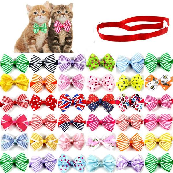 

dog apparel 60 pcs et cat bowties collar pet bows puppy ties bow tie neckties samll -dog grooming supplies