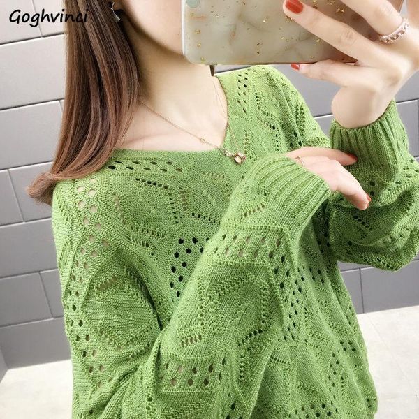 

sweaters women spring v-neck hollow out solid large size 4xl pullovers knitting loose korean-style long sleeve autumn trendy women's, White;black